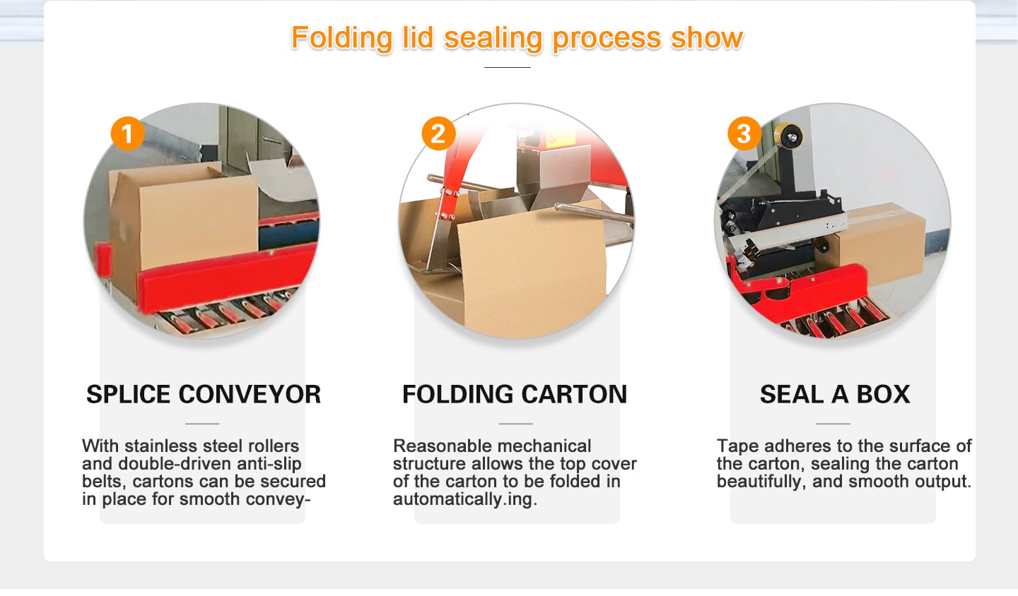 Box Sealing Machine Top Bottom Tape Automatic Case carton sealer details
