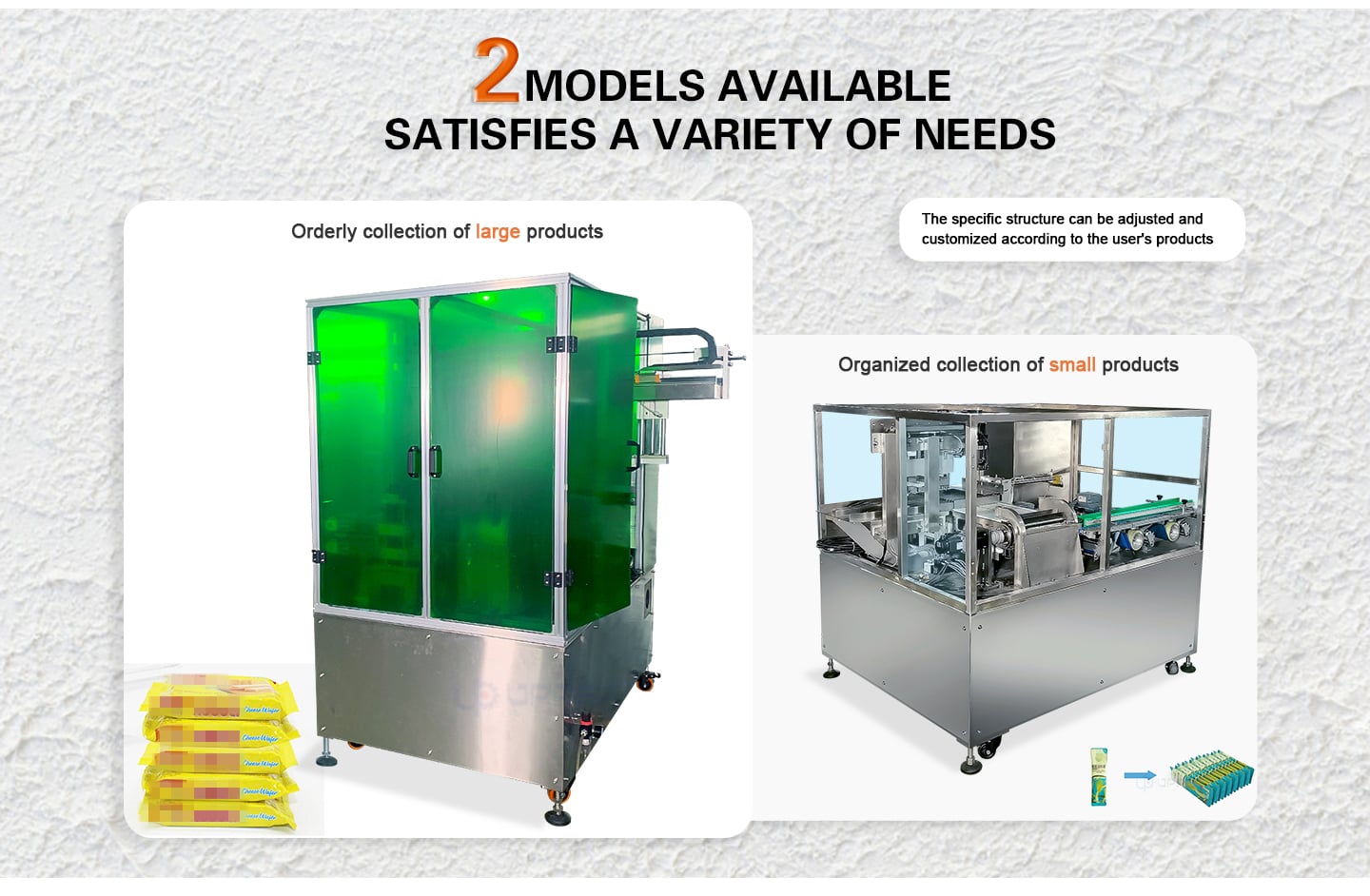 Instant noodle orderly collection sorting machine for large-sized materials such as rice noodle Toast bread details
