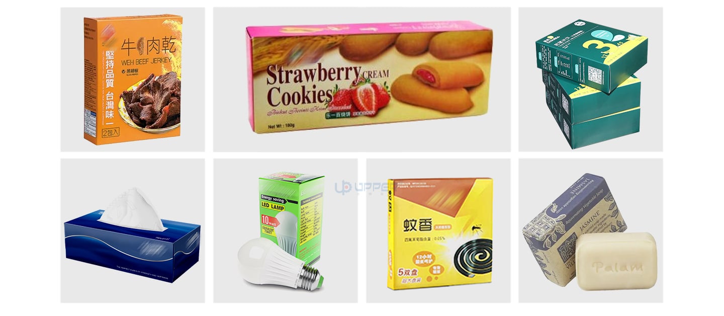 Automatic Glue Spray Carton box Packaging Machine horizontal cartoning machine for jujube paste cake Maamoul pie details