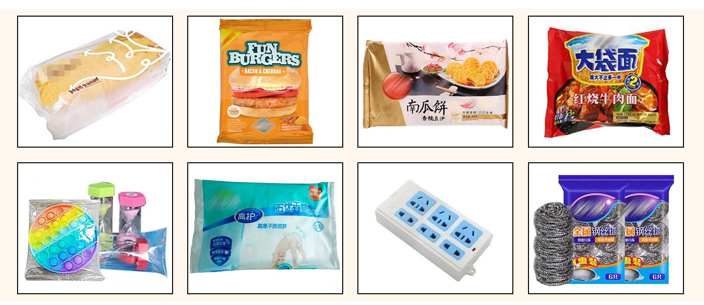 UPB450 Pillow Packaging Machine bread cake muffins flow packing machine details