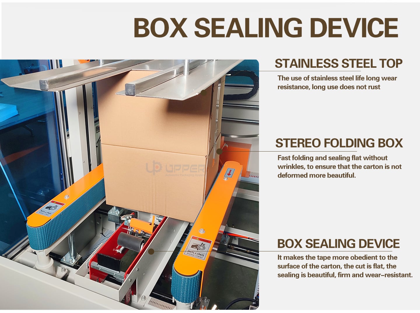 Combination of case erector and carton sealing machine factory
