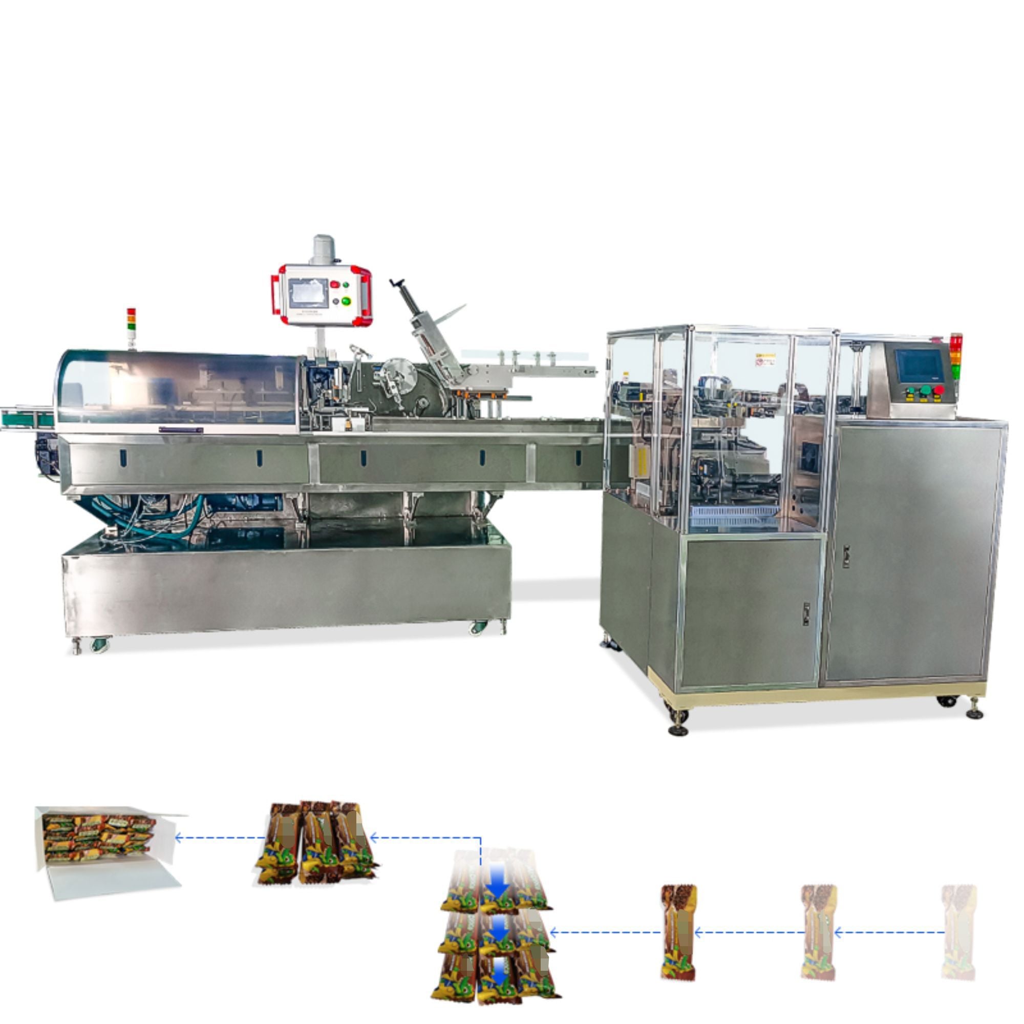 Automatic horizontal stacking Collection cartoning machine food secondary packaging machine