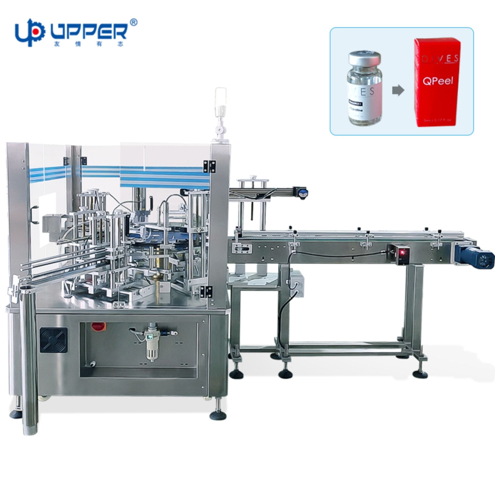 Small bottle Vertical cartoning machine Auto folding Rotary carton box packing machine