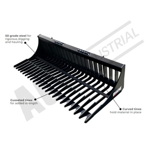 Simplify Landscaping Projects with the Versatile Skid Steer Grading Scraper Attachmen