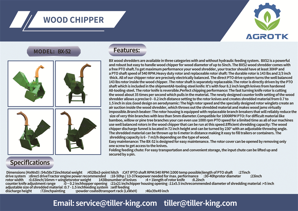 mini wood chipper bx52g-1