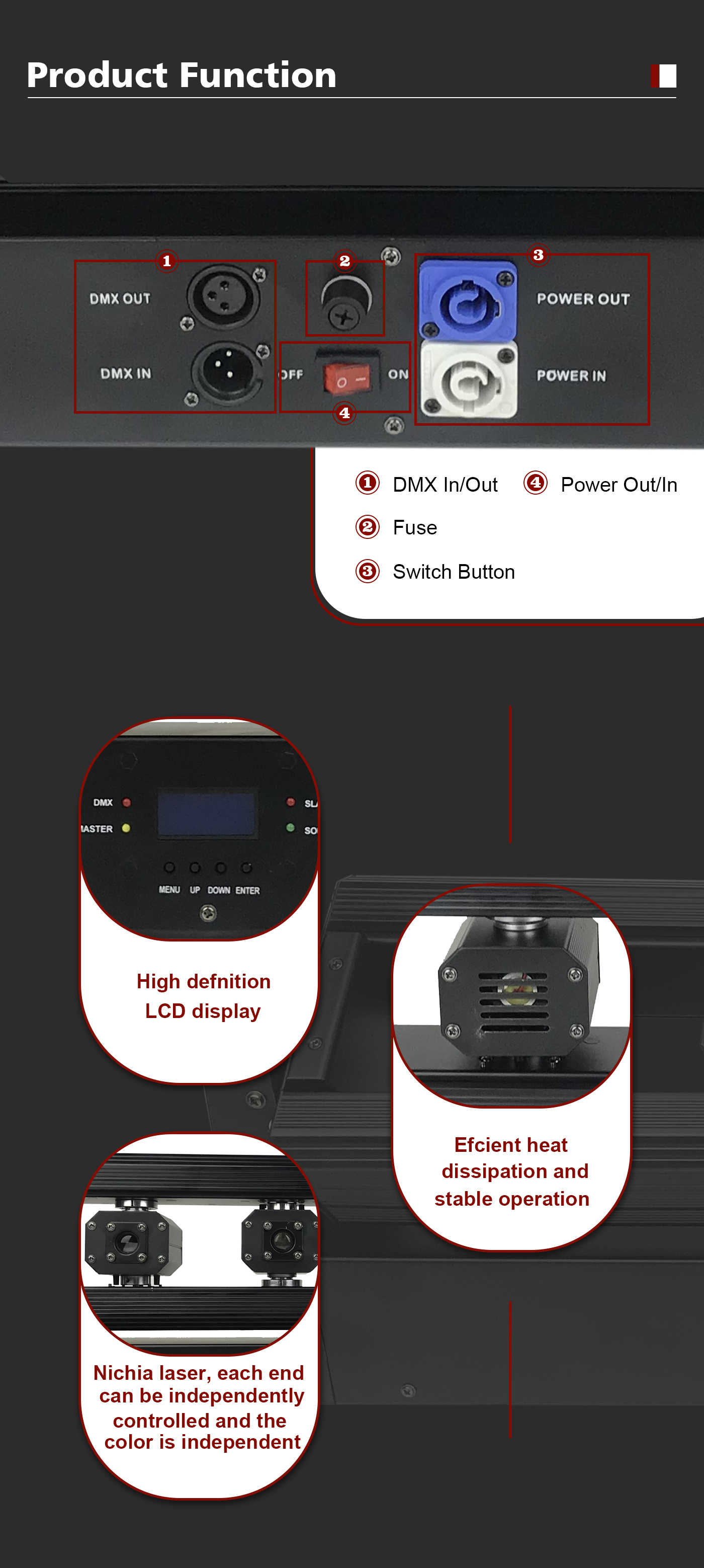 A6 new 6 beam rgb laser light factory