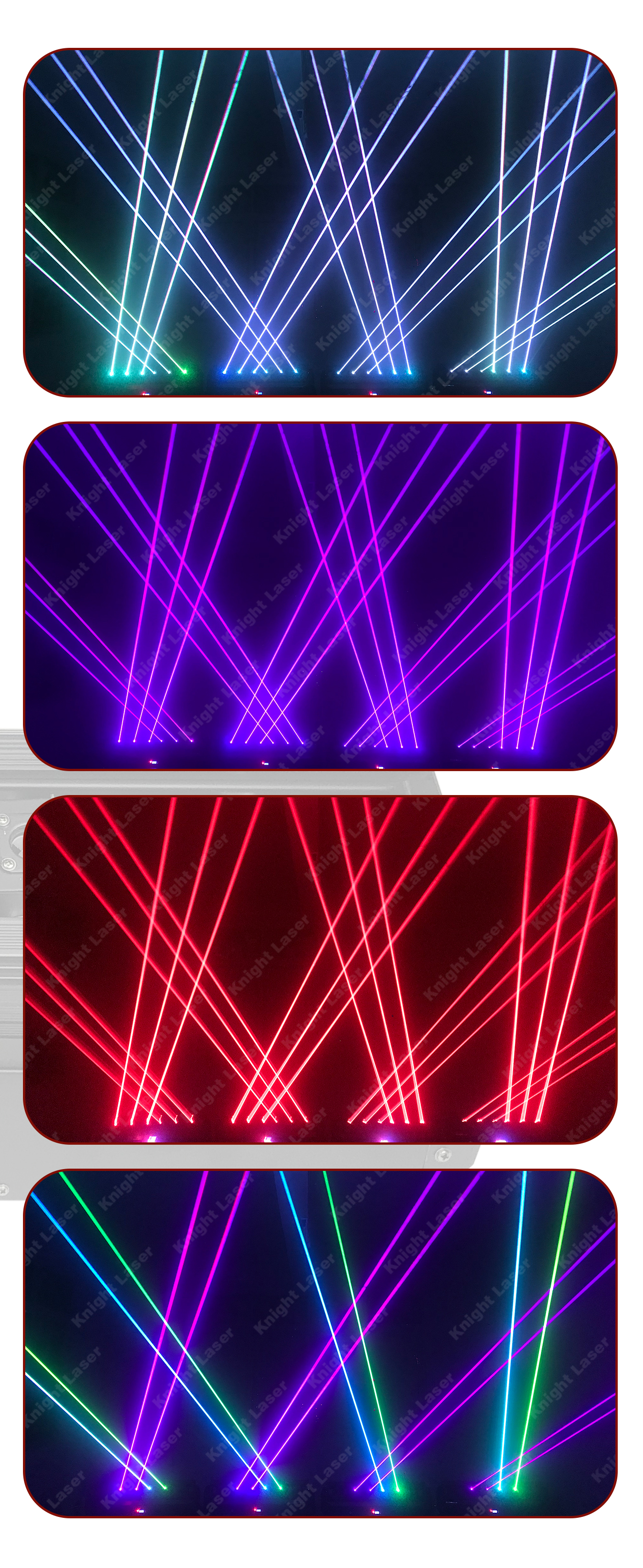 W6 new rgb full color 6 beam laser light factory