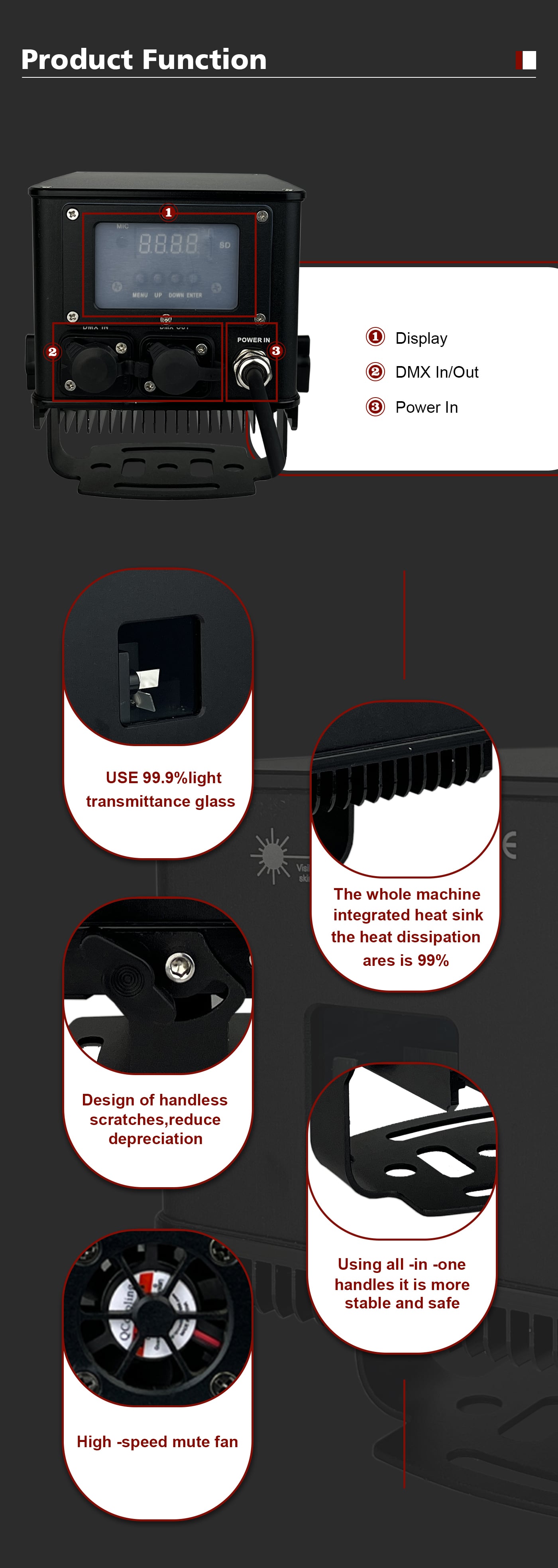 IP65 R-5 2w rgb laser light details