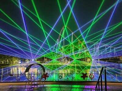 30kpps Fast-Scanning Laser Beams for Dynamic Stage and Concert Effects