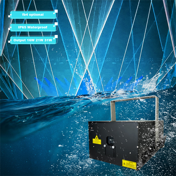 Una performance ad alta energia con proiezioni laser animate