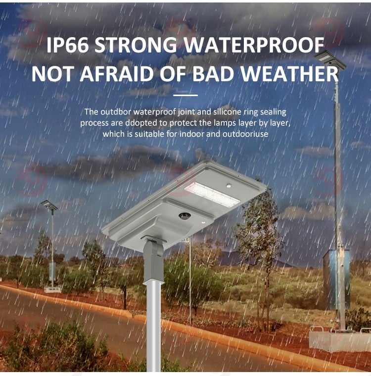 修改版新款详情图_08 Outdoor Integrated Solar Streetlights with Motion Sensor: 100w, 200w, and 300w LED Options for Maximum Efficiency - Eco-Friendly and Low Maintenance Solution for Illuminating Streets and Pathways. supplier