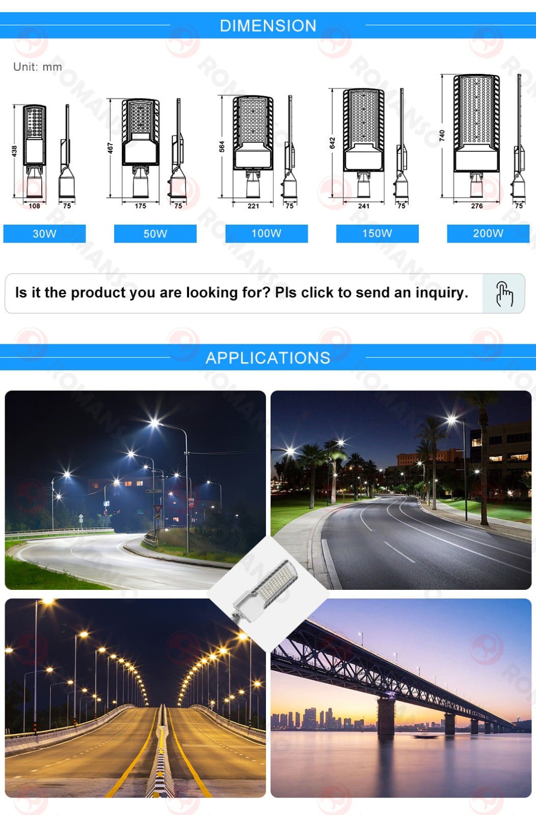 L2304详情页_07 Cost-Effective IP67 Rated Motion Sensor LED Street Lights: 20W to 200W Options for Pathways - Advanced Technology for Maximum Energy Savings and Improved Safety in Outdoor Spaces. factory
