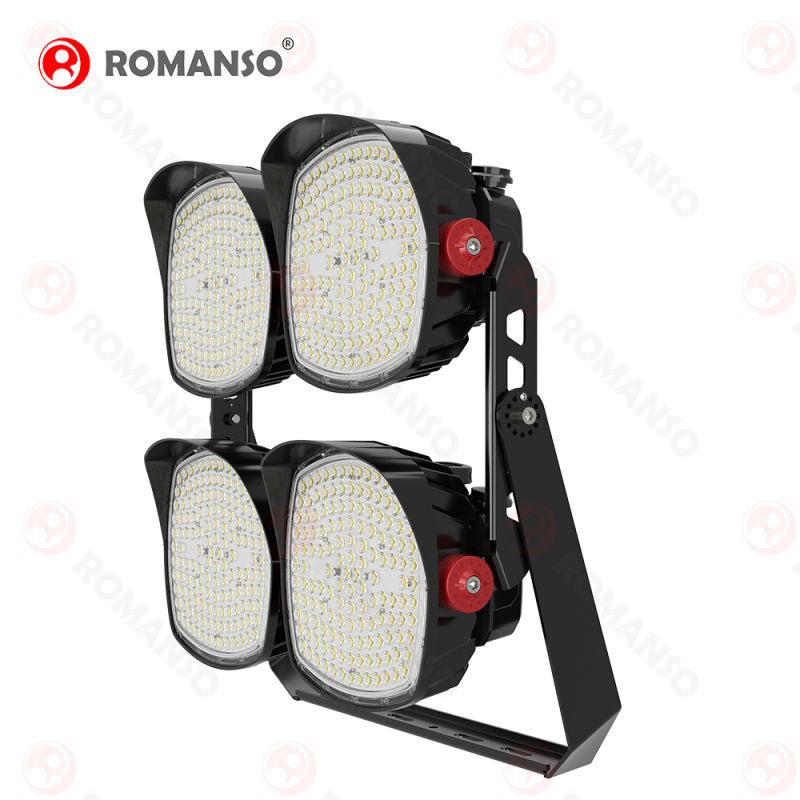 Llums d'Inundació Exterior de Fotocèl·lula d'Alumini de ROMANSO: Temperatura de Color 6500K d'Alta Potència amb Protecció IP66 - Freqüència de 50Hz per a l'Illuminació òptima en Estadis de Cricket i Espais Extensos al Lliure.
