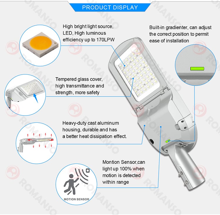 多功能 LED 路灯:50W 至 300W 选项可满足各种照明要求 - 适用于城市和乡村道路,节能且耐用。供应商