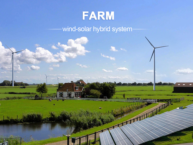25KW Solar and Wind Turbine Hybrid System for Farm factory