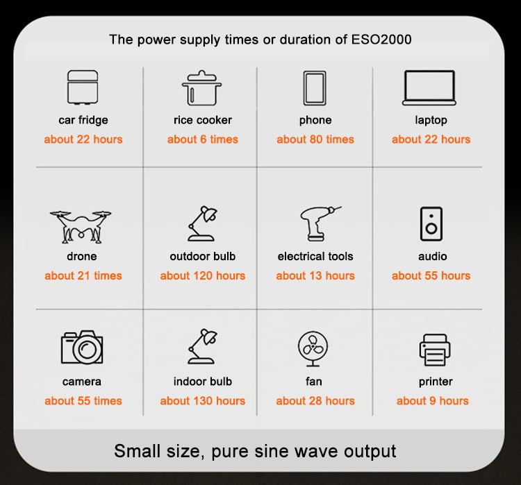 2000W Outdoor Rechargeable Solar Portable Power Station factory