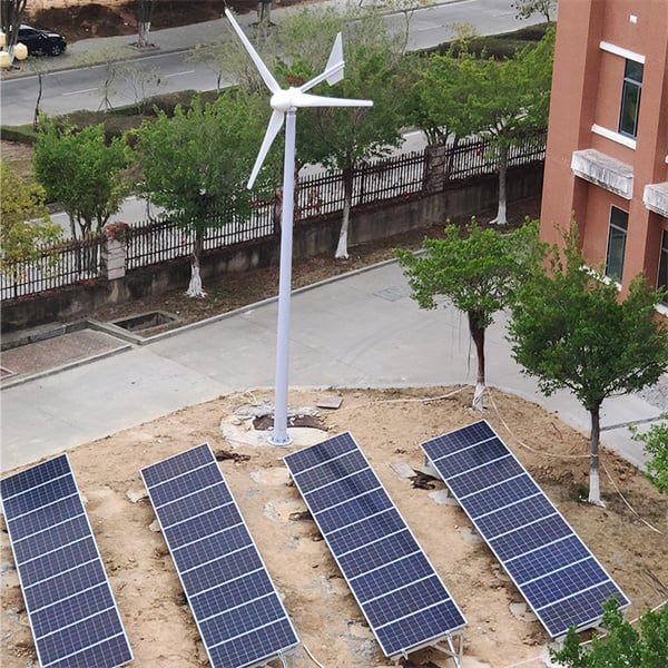 The promise of wind turbine with solar panels technology.