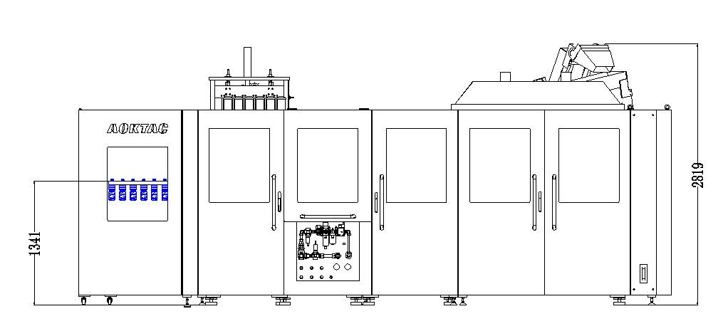 New design automatic linear type PET bottle extrusion blow molding machine plant factory