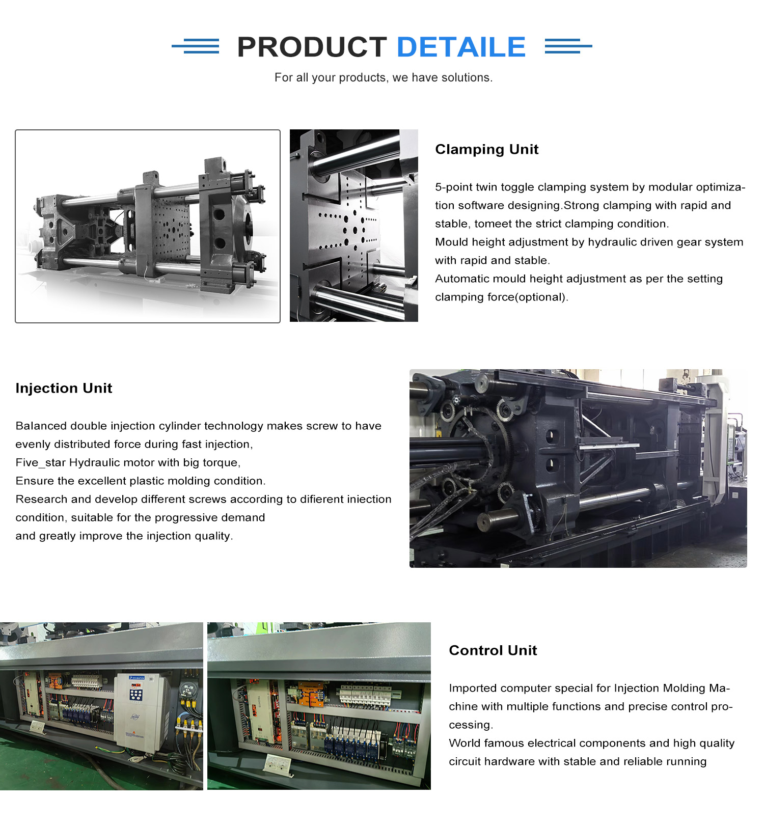 Fully automatic plastic fruit basket injection molding machine PET preform injection molding machine details