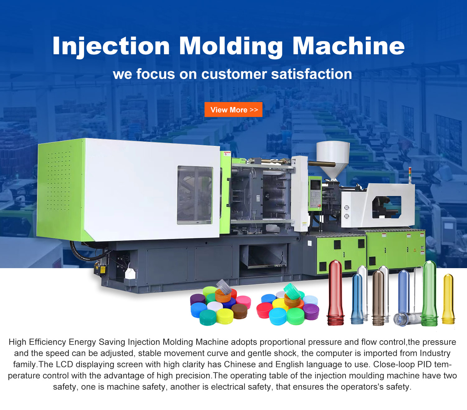 Fully automatic plastic fruit basket injection molding machine PET preform injection molding machine manufacture