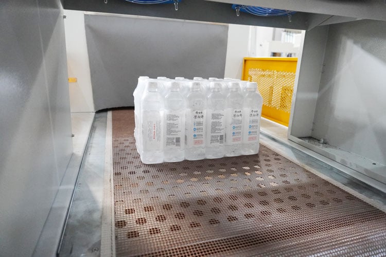Automatic PE film heating shrink packing machine heat seal wrap tunnel packaging wrapping machine manufacture