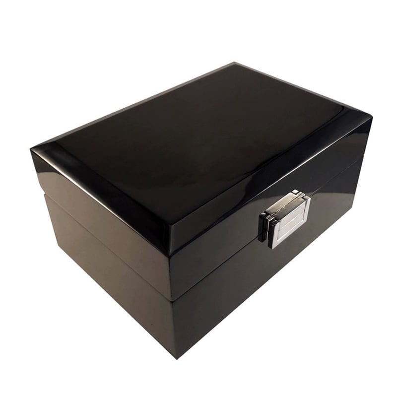 Luxury Single Wood Watch Box Case Hours Pillow Insert Custom Black Watch Box Wooden Piano Lacquer Watch Box With Logo manufacture
