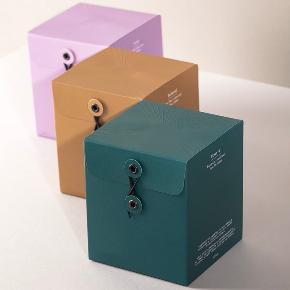 Handmade aromatherapy packaging box fashion design luxury buckle gift box packaging for candle manufacture