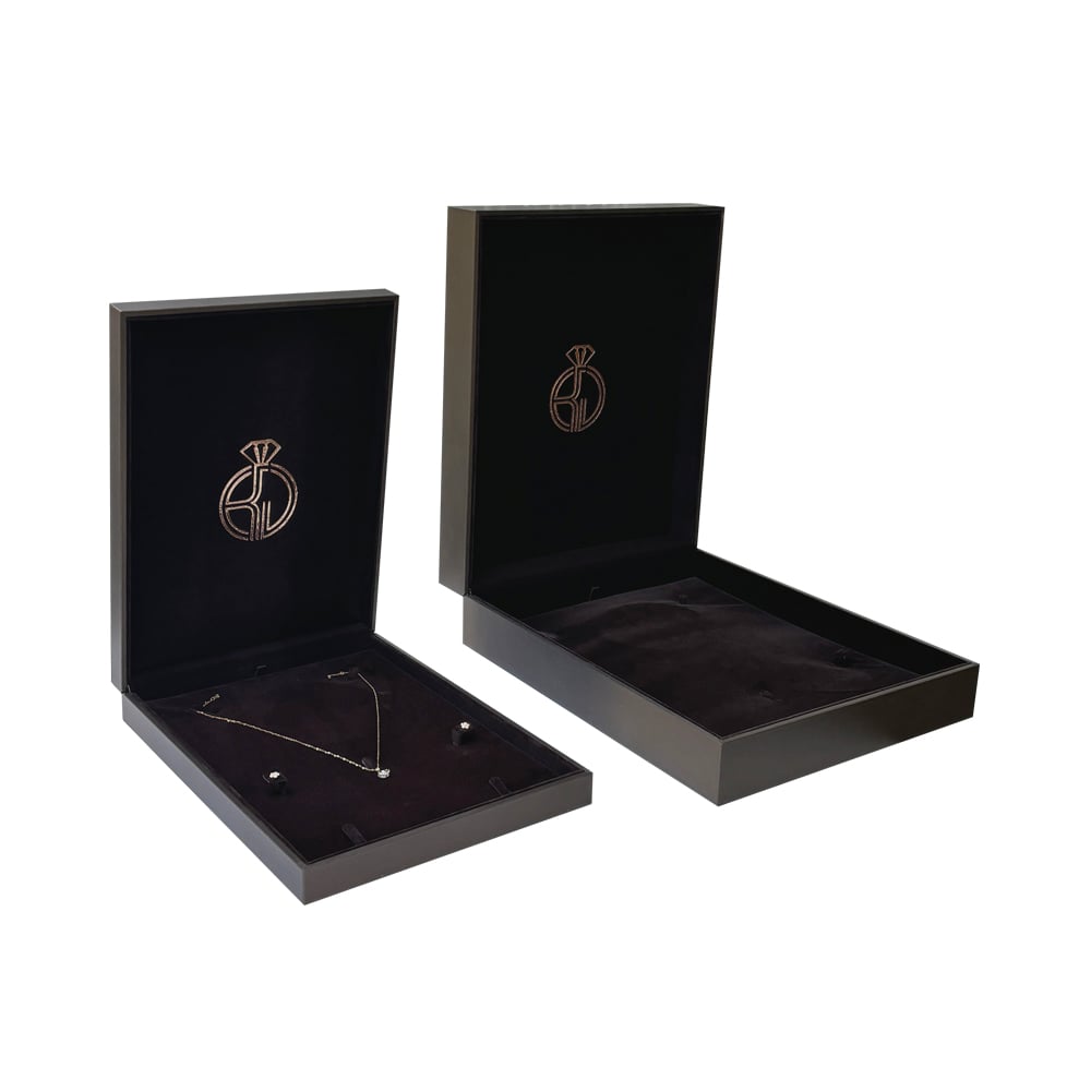 Luxury custom logo wholesale jewelry velvet earrings necklace bracelet packaging box leather small large ring jewelry box manufacture