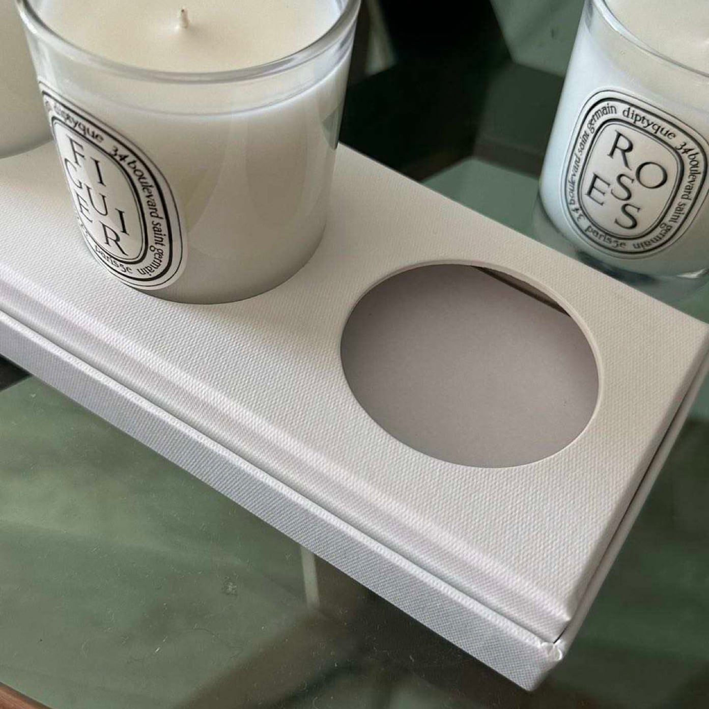 Biodegradable Customize Logo Rigid Paper Two Pieces Empty Candle Jar Packaging Box with Cardboard insert details