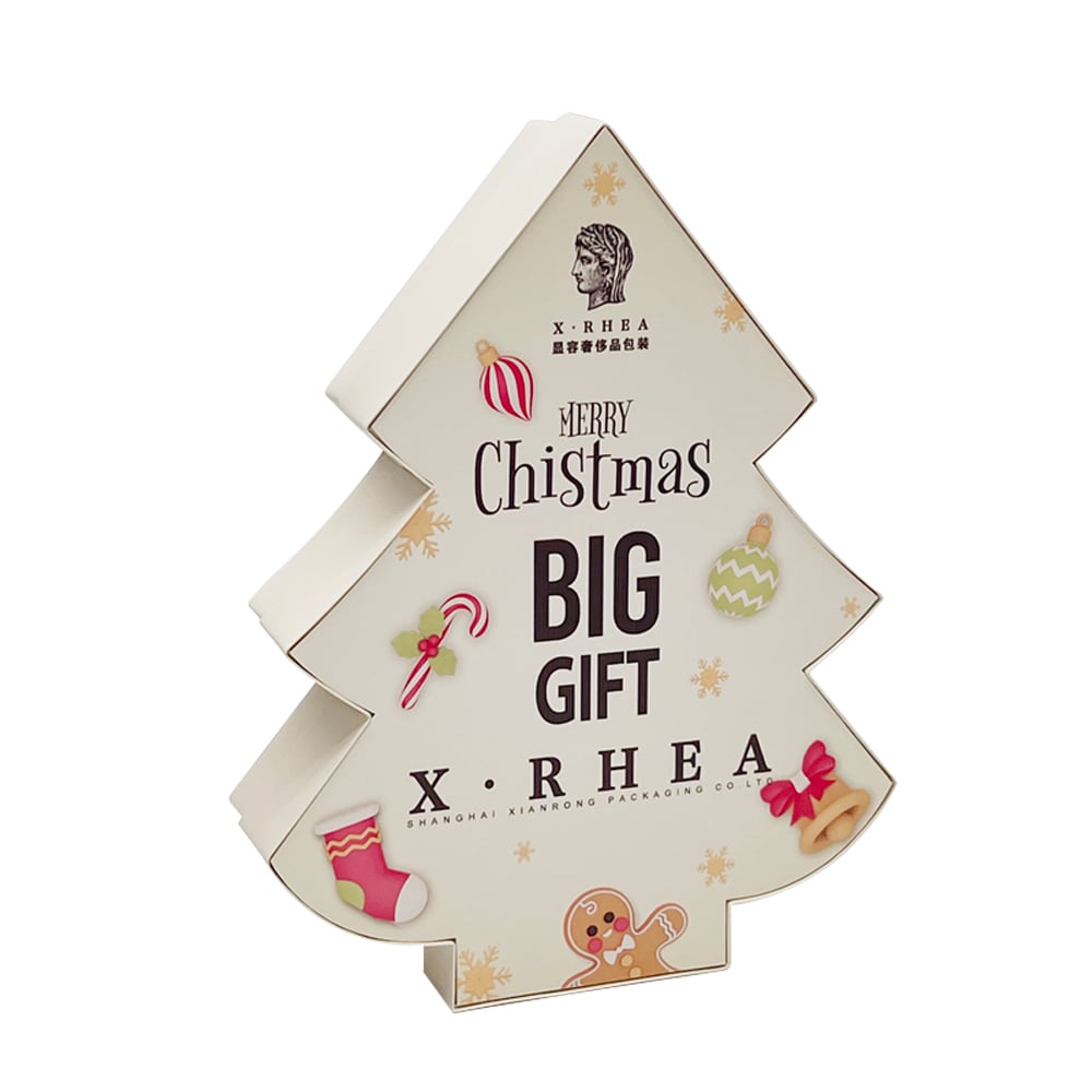 New Design Unique Shape Recycled Paper Christmas Present Candy Gift Box manufacture