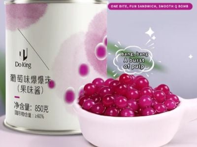 Stackable pails of popping boba optimize warehouse space for distributors