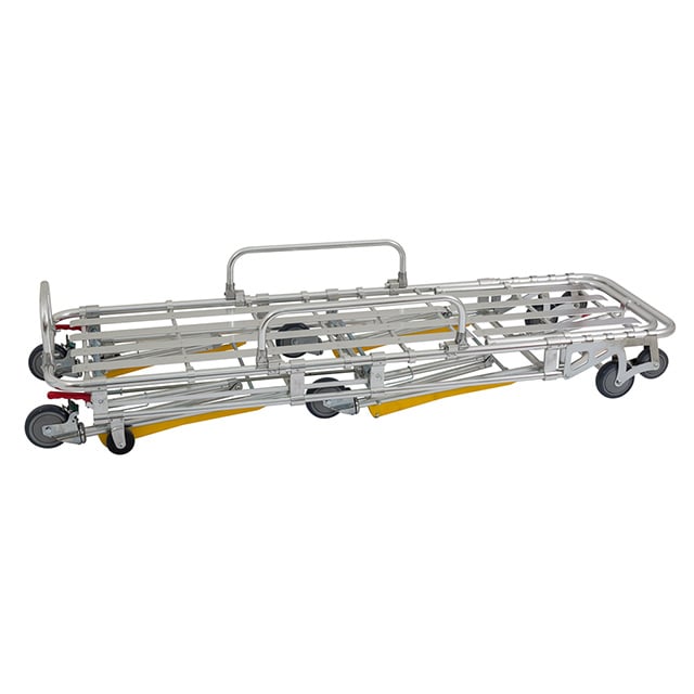 YXH-3A Aluminum Alloy foldable body ambulance stretcher trolley details