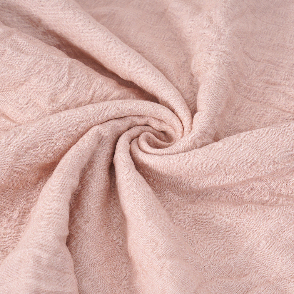 70% bamboo 30% cotton solid muslin blanket baby swaddle blanket supplier