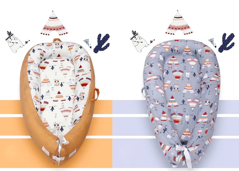 Baby Sleeping Nest Bed 100% Soft Cotton Newborn Lounger Portable Crib Suitable Baby nest details