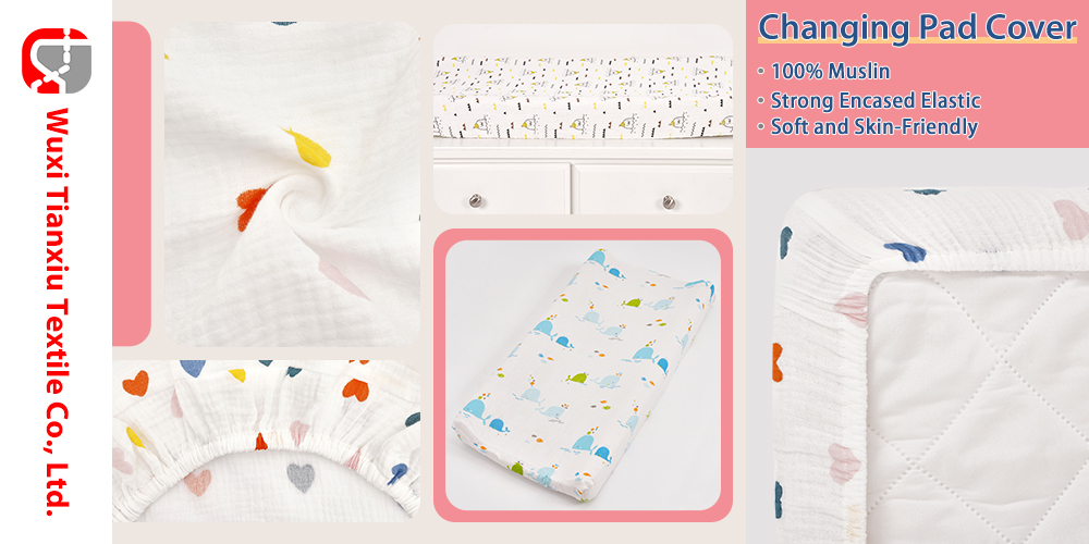 Ultra Soft 100% Muslin Breathable Changing Table Sheet Baby Cradle Changing Pad Cover details