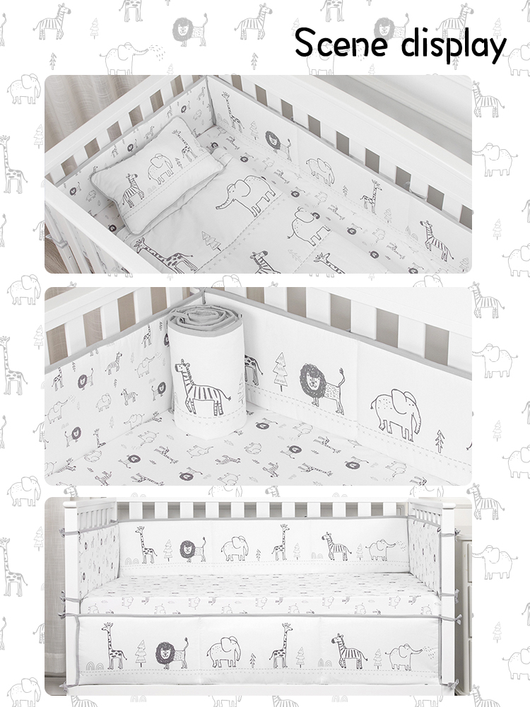 Cartoon Animal Digital Printed Organic Cotton Baby Cot Sheets Toddler Bed Sheets Sets Fitted Sheet supplier