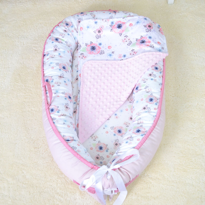 Baby Sleeping Nest Bed Braided Soft Newborn Lounger Portable Crib Suitable Baby Nest manufacture
