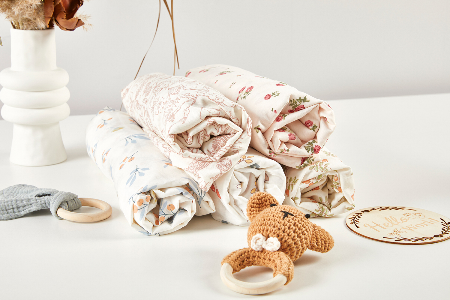 Low MOQ 100% Soft Muslin Crib Sheets Cotton Baby Fitted Crib Sheet supplier