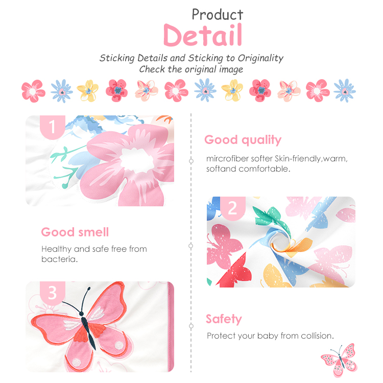100% Cotton Baby Girl Crib Cot Bedding Set Comfortable Crib Bedding Sets For Baby Girls supplier