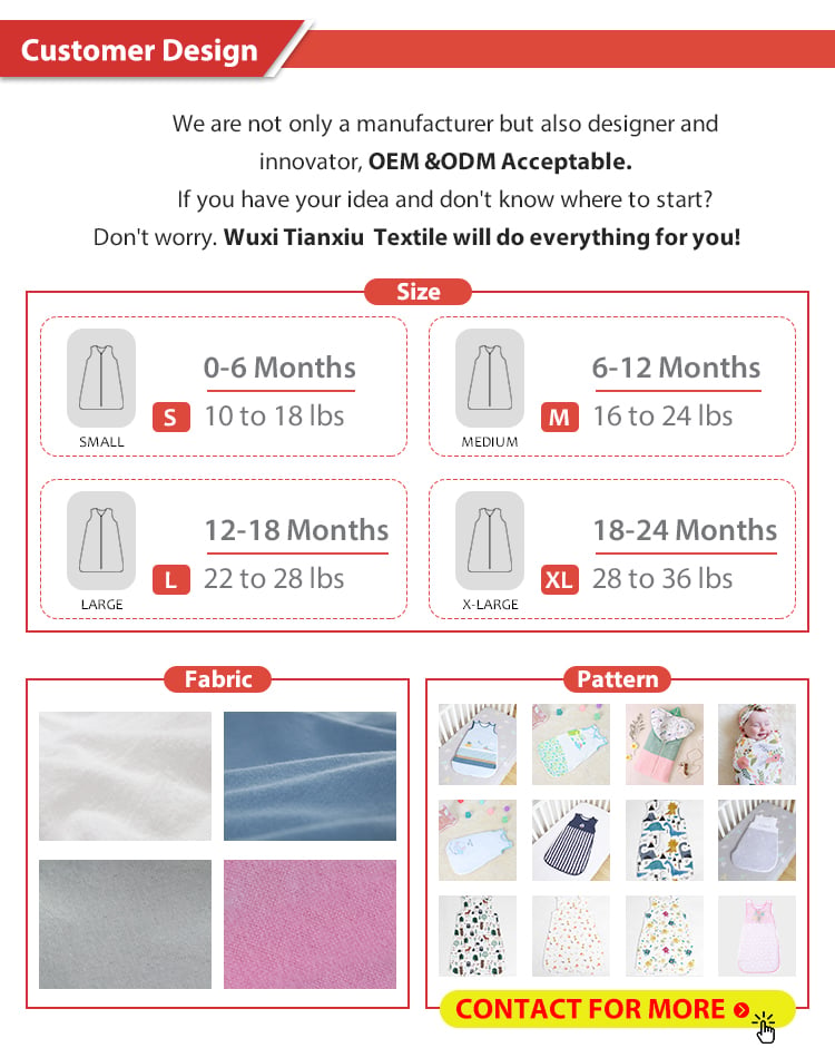 Dralon Plain Solid Newborn Clothes Kids Sleep Sack Zippered Baby Sleeping Bags for 6 to 12 Months supplier