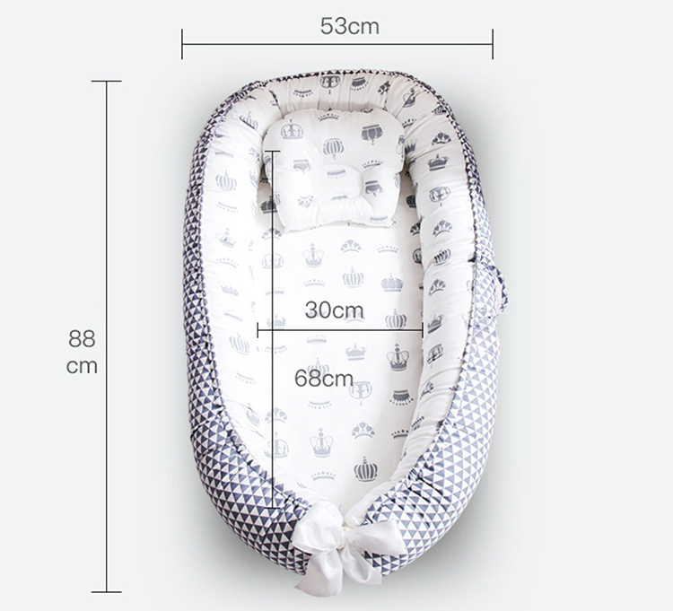 Latest cute baby comfortable transportable snuggle sleep nest 100% cotton baby nest details