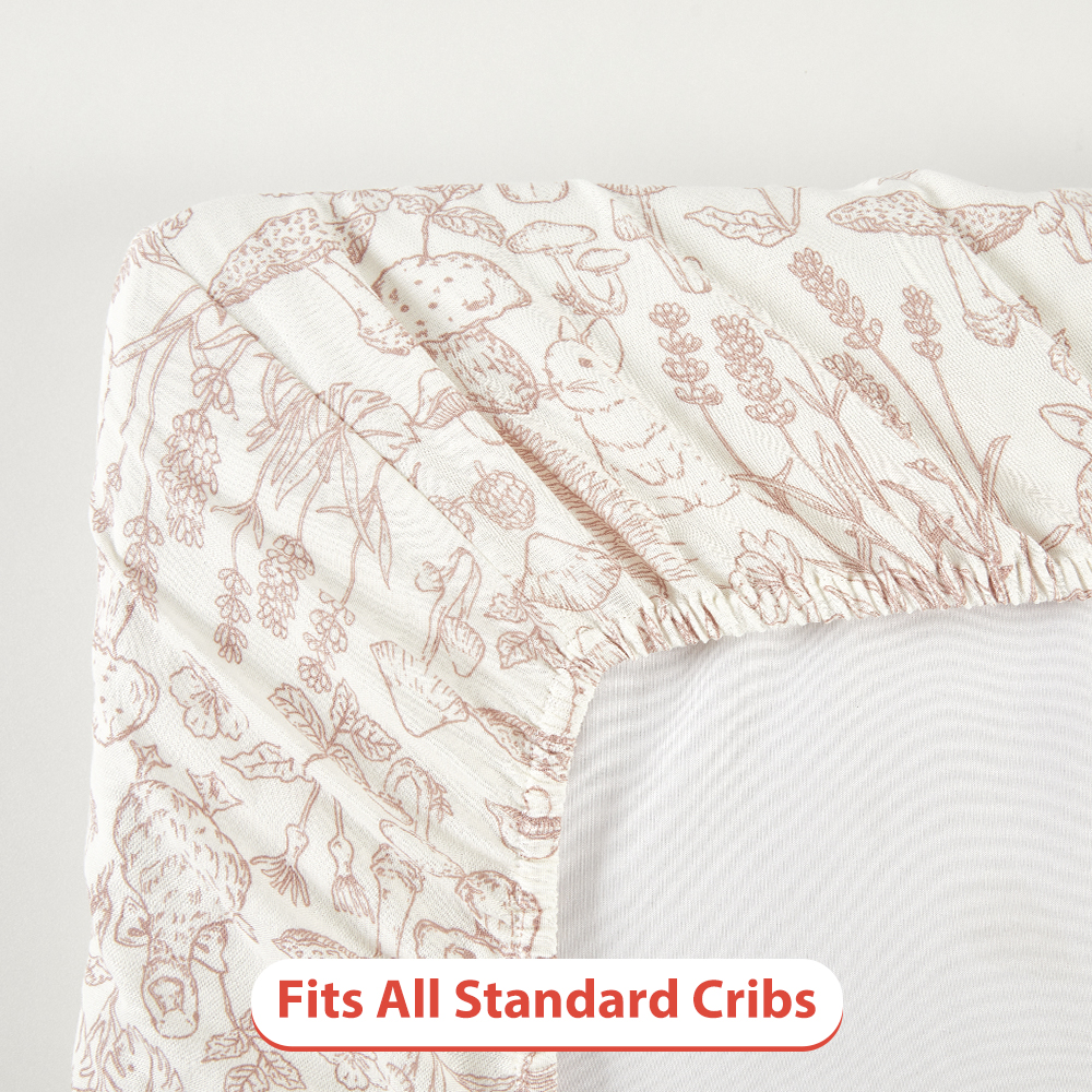 Low MOQ 100% Soft Muslin Crib Sheets Cotton Baby Fitted Crib Sheet details