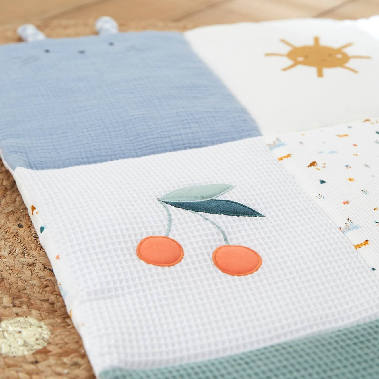 Square Soft Baby Crawling Mat Sensory Customizable Baby Play Gym Tummy Time Kids Play Mat manufacture