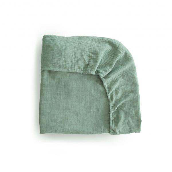 100% Breathable Organic Cotton Baby Bed Sheet Super Soft Machine Washable Muslin Fitted Crib Sheet factory