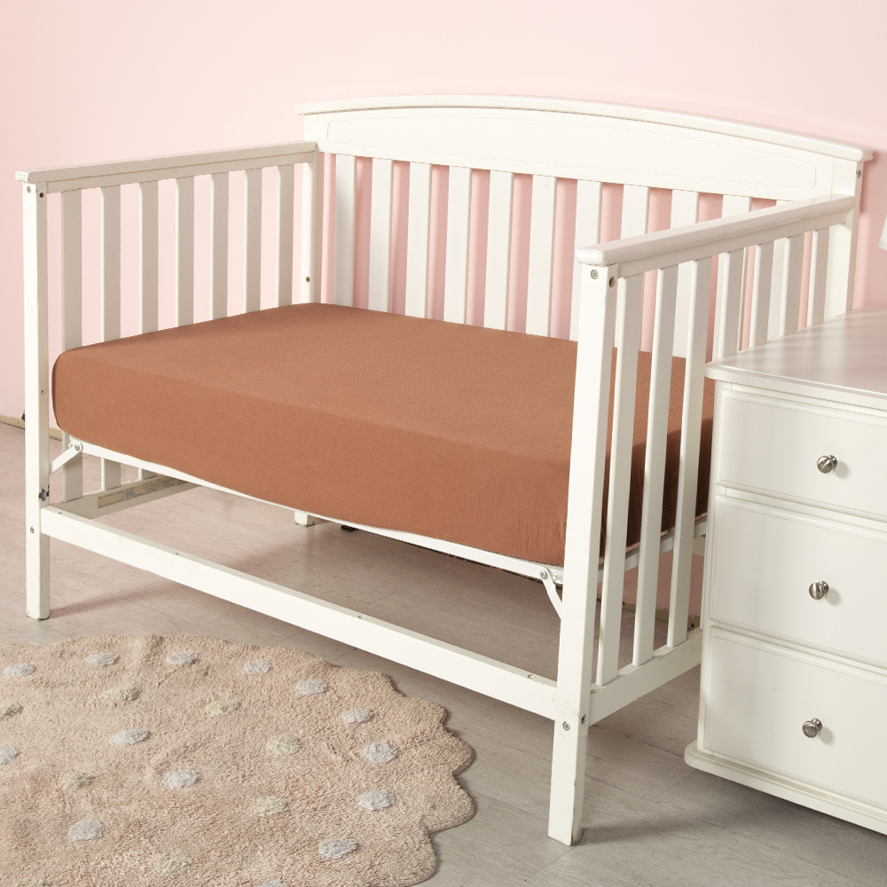 28 x 52 inches Extra Soft Muslin Crib Sheets Neutral Baby Fitted Sheet for Standard Crib Mattress supplier
