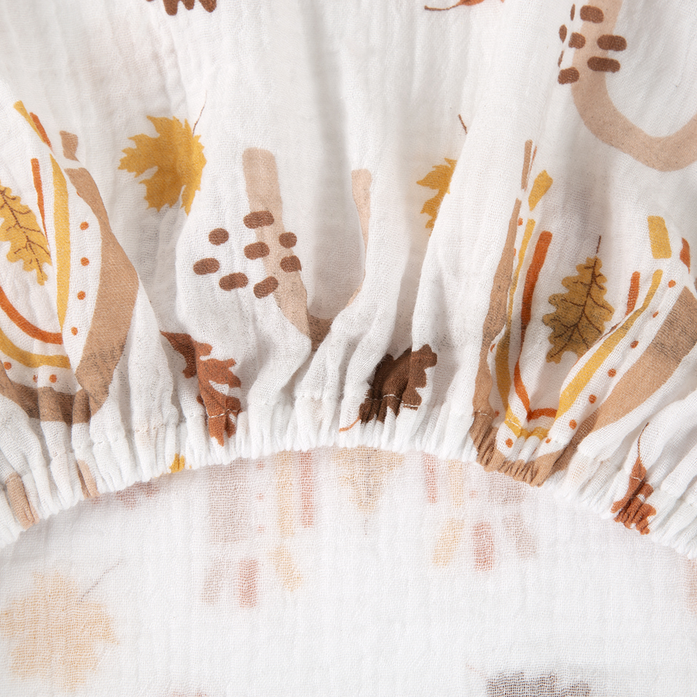 28 x 52 inches Extra Soft Muslin Crib Sheets Neutral Baby Fitted Sheet for Standard Crib Mattress details