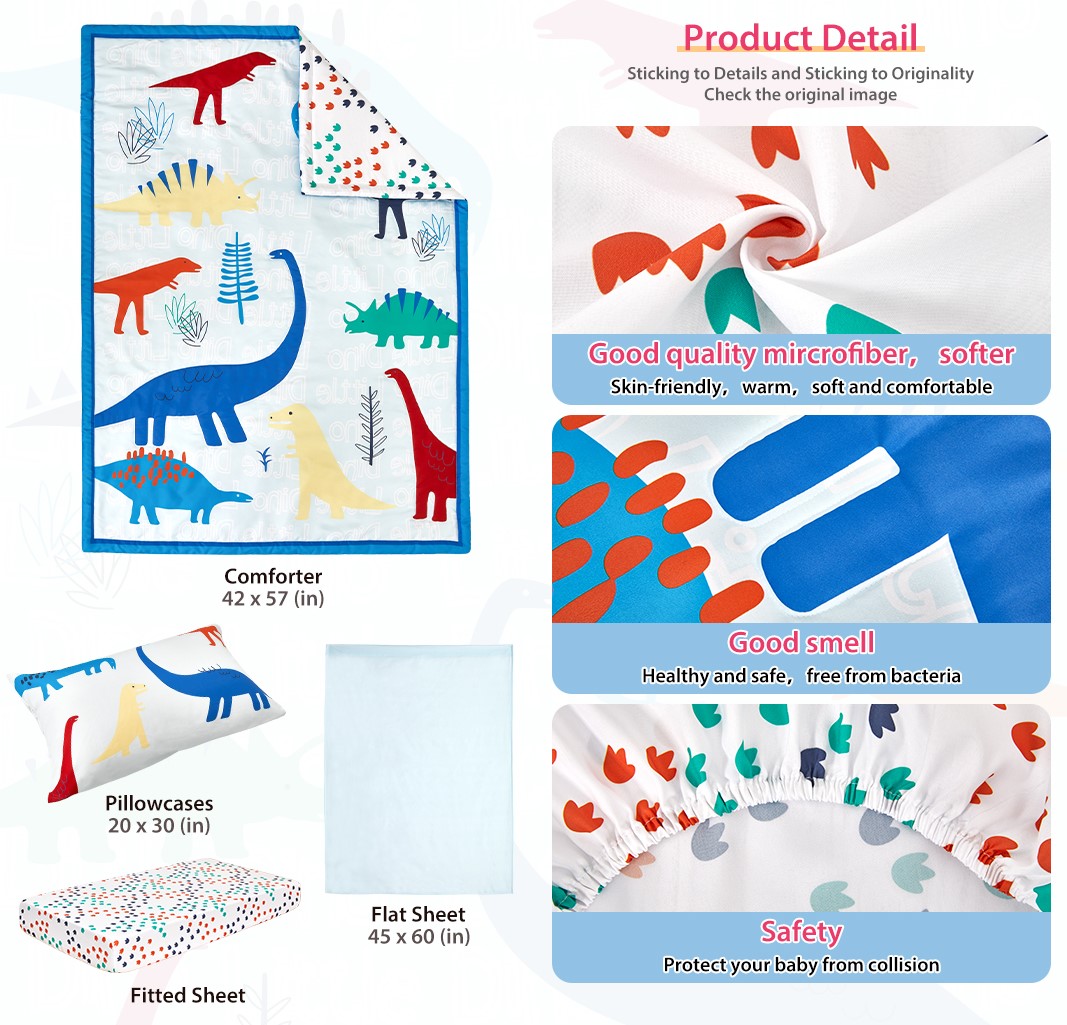 Baby Boy Dinosaur Printed Kid Bedding Set supplier