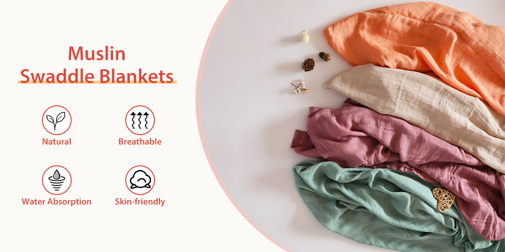 70% bamboo 30% cotton solid muslin blanket baby swaddle blanket manufacture