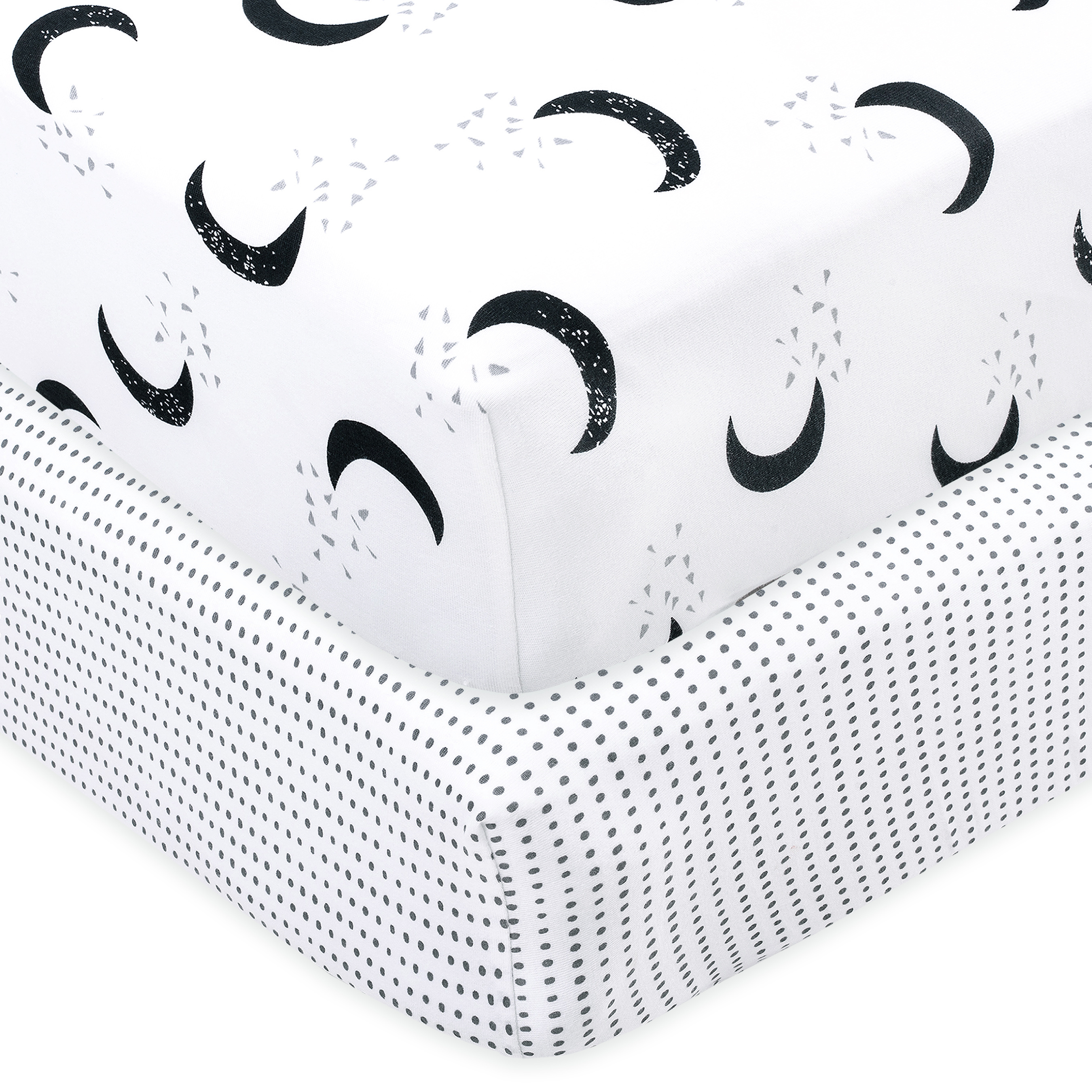 Super Soft Baby Bedding Rainbows Print Bamboo Cotton Muslin Fitted Crib Sheets Black Cot Bed Sheet details