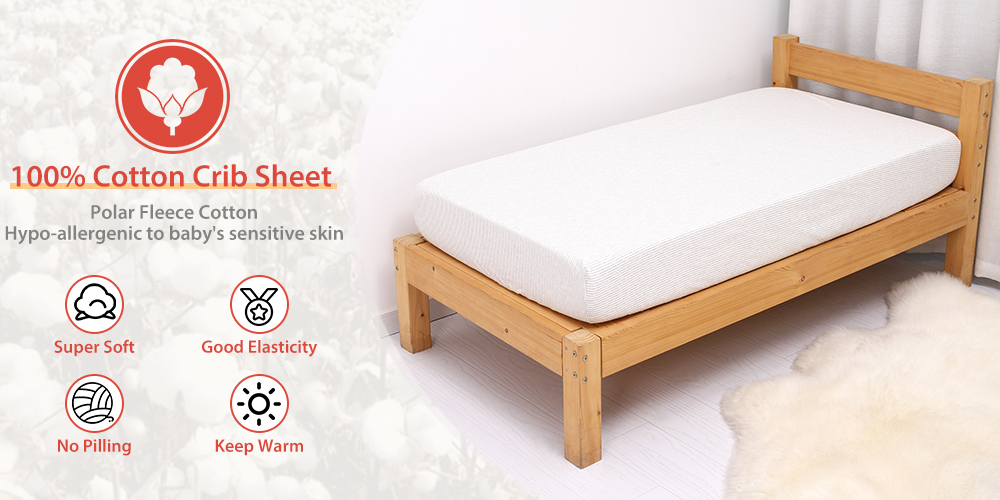 100% Organic Crib Sheets Bed Sheets Combed Cotton Printed Breathable Fitted Cot Sheet factory